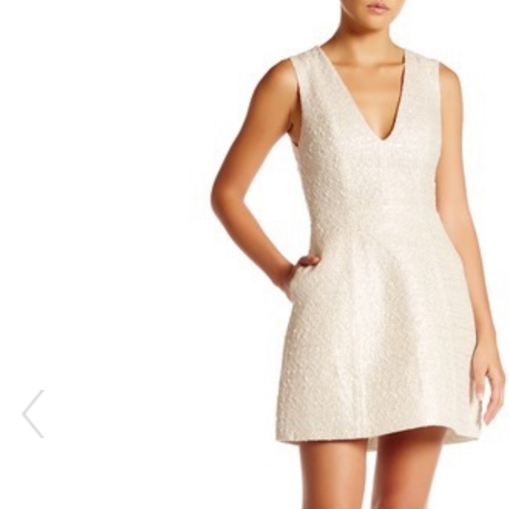 Alice + Olivia Pacey Low V Cocktail Dress